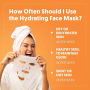 By Nature Hydrating Face Masks with Vitamin C + Collagen, Made From Bamboo Fiber from New Zealand (4 Pack) - Product Image