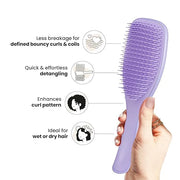 Tangle Teezer Ultimate Detangler Curly Hair Brush, Dry & Wet Hairbrush, Reduces Frizz & Breakage, for 3C to 4C Curly Hair ...