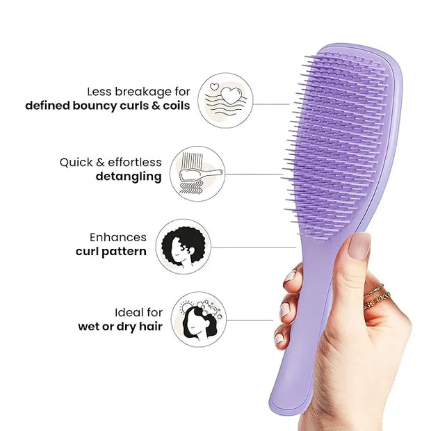 Tangle Teezer Ultimate Detangler Curly Hair Brush, Dry & Wet Hairbrush, Reduces Frizz & Breakage, for 3C to 4C Curly Hair ...