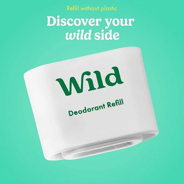 Wild - Refillable Deodorant - Fresh Cotton & Sea Salt Refill Trio Pack - Vegan - Aluminum Free - Long Lasting Protection -...