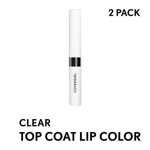 COVERGIRL Outlast All-day Moisturizing Lip Color, Clear Top Coat, Pack of 2 - Product Image