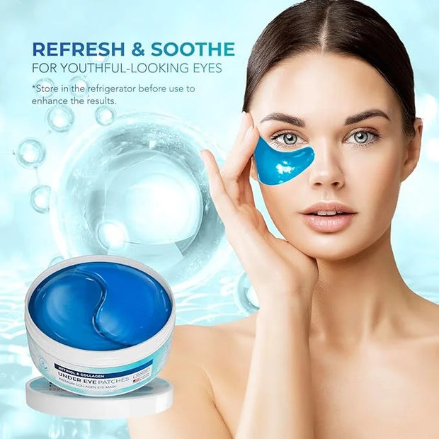 Under Eye Patches for Dark Circles: Under Eye Mask for Wrinkles - Eye Bags - Fine Lines - Puffy Eyes - Gel Mask - Amino Ac...