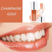 Lip Oil, Hydrating Lip Gloss Tinted Lip Balm Transparent Lip Care, Big Brush Head Glitter Shine, Long Lasting Nourishing N...