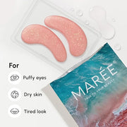 MAREE Pink Eye Gels - Marine Collagen Under Eye Patches for Puffy Eyes and Dark Circles - Undereye Mask Patches for Women ...
