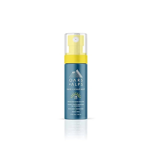 Oars + Alps Face and Scalp Mist SPF 35 Sunscreen, Protects from Blue Light, Summer Splash Scent, Water and Sweat Resistant...