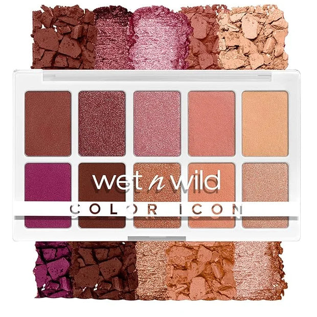 wet n wild Color Icon 10-Pan Eyeshadow Makeup Palette, Long Lasting, Shimmer, Metallic, Glittery, Matte, Rich Smooth Pigme...