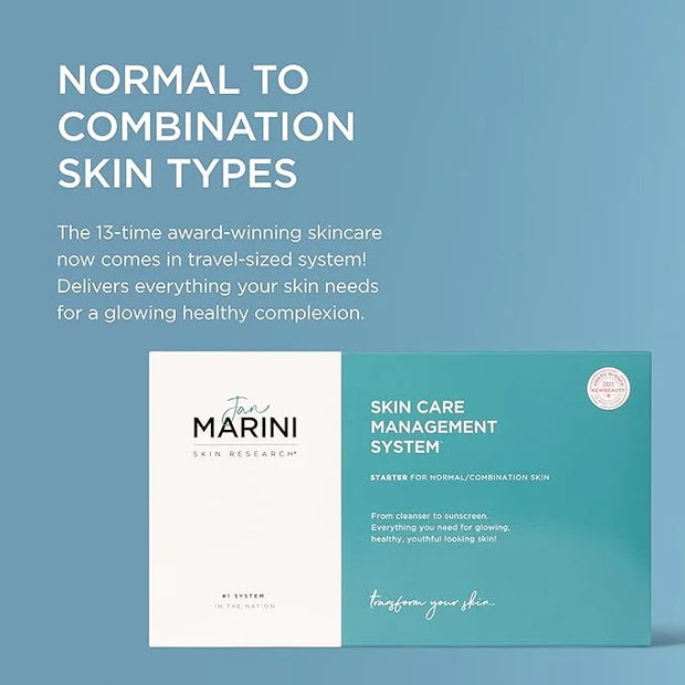 Jan Marini Starter Skin Care Management System - Travel-Size Skin Product Set with Cleanser, Face Serum, Face Lotion, Face...