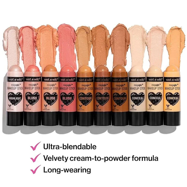 wet n wild MegaGlo Makeup Stick Conceal and Contour Brown Oak's On You, 1.1 Ounce (Pack of 1), 804a - Product Image