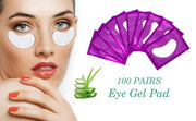 100 Pairs Set Under Eye Pads, Comfy and Cool Under Eye Patches Gel Pad for Eyelash Extensions Eye Mask Beauty Tool (Purple...