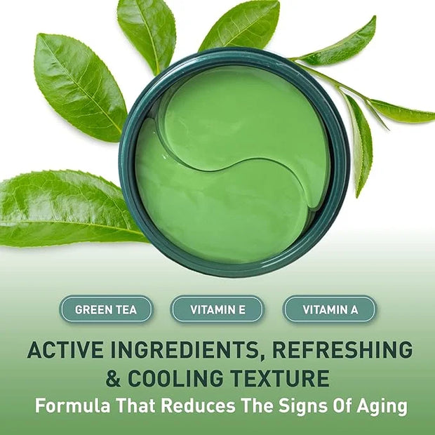 Green Tea Matcha Firming Eye Mask, 30 Pairs Collagen Patches For Fine Lines, Wrinkles, Under Eye Bags & Puffy Eyes Treatme...