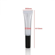 COSIDEA 50 pack Empty Black 15ml Squeeze lip gloss tubes with wand 0.5oz soft lipgloss container chapstick containers empt...
