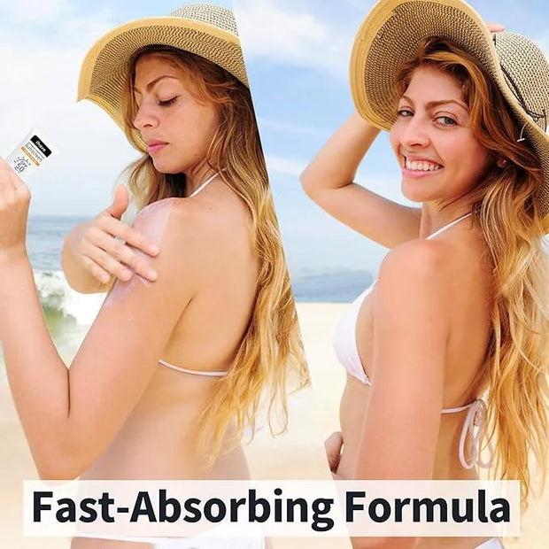 iHave Face Sunscreen, Travel Size SPF 50 Sunscreen with Broad Spectrum UVA UVB Protection, Oil-Free Fast-Absorbing Sunbloc...