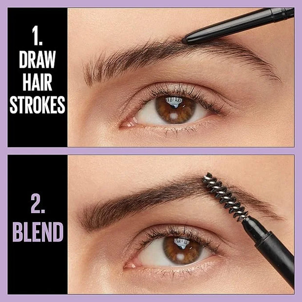 Maybelline Brow Ultra Slim Defining Eyebrow Makeup Mechanical Pencil With 1.55 MM Tip And Blending Spoolie For Precisely D...