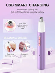 AHHFEI Rechargeable 5 in 1 Ear and Nose Hair Trimmer for Women, 2025 Professional Painless Eyebrow & Facial Hair Trimmer w...