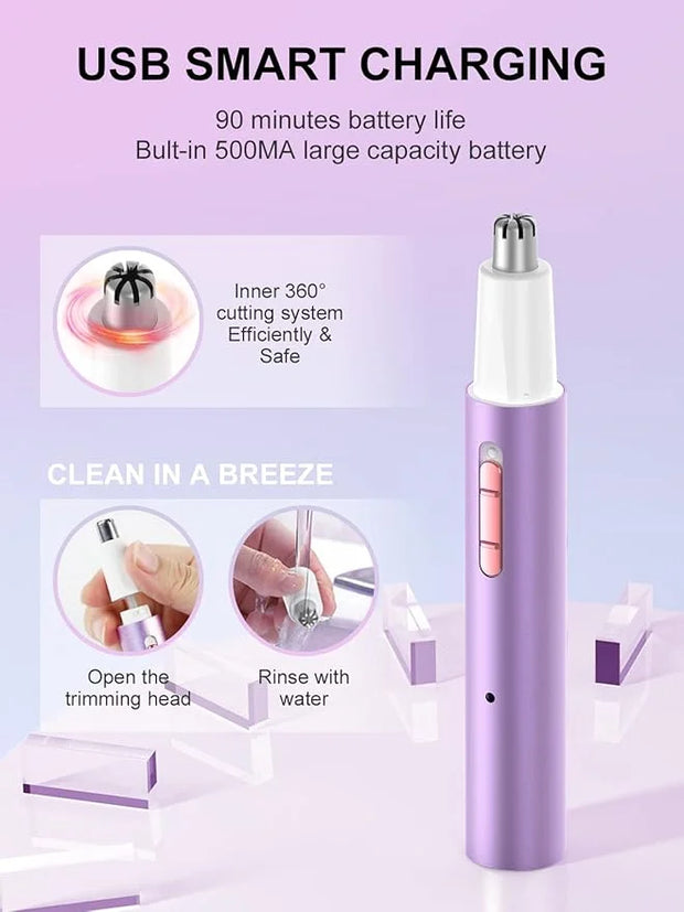 AHHFEI Rechargeable 5 in 1 Ear and Nose Hair Trimmer for Women, 2025 Professional Painless Eyebrow & Facial Hair Trimmer w...
