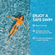 Natural and Vegan SPF 50+ Mineral Sunscreen for Full Body - Water Resistant (80 Minutes), Unscented, Titanium Dioxide FREE...