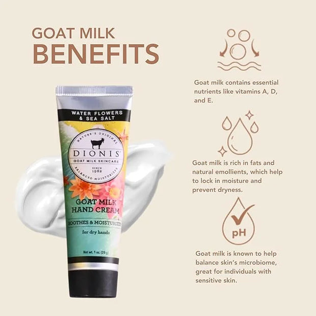 Dionis - Goat Milk Skincare Scented Hand Cream (1 oz) Set of 6, Moisturizing Lotion for Dry Skin, Good for Sensitive Skin,...