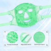 Cold Face Eye Masks Ice Face Mask Hot Cold Compress For Dark Circles, Puffiness, Migraines, Headache, Stress, Redness, Coo...