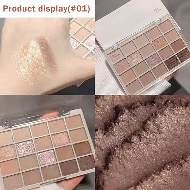 20Colors Rose Gold Dark Brown Nude Basics Matte Eyeshadow Palette,Eye Shadow Travel Makeup Palette all in one Long Lasting...