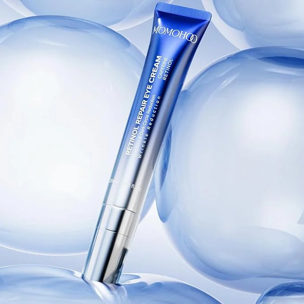 MOMOHOO Retinol Caffeine Under Eye Cream – Anti-Aging Eye Cream with Soluble Collagen for Puffiness, Wrinkles, and Under-E...