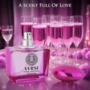 Verse Pink Crystal Intense for Women 3.4 fl Oz - Fruity & Floral Scents of Raspberry, Peony, Magnolia & Lotus Flowers - Ba...