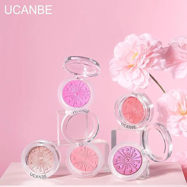 UCANBE Baked Blush for Cheek, Glow Blushing Palette - Seamless Silky Blendable Powder Blush Makeup Palette, Delivering Lon...
