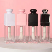 COSIDEA 18PCS Empty 8ML Square clear Lip Gloss Tube Silver big doe foot wand lipgloss tubes for Lip oil tint bottles conta...