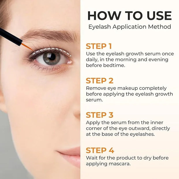 Eyelash Growth Serum, Lash Enhancing Serum with Advanced Formula to Boost Longer Fuller and Thicker Luscious Lashes, Non-I...
