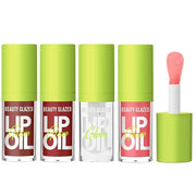 Beauty Glazed Big Brush Head Lip Oil, Ultra-Hydrating & Nourishing, Smooth Glossy Finish Lip Glow Oil, Shiny and Vegan Tin...