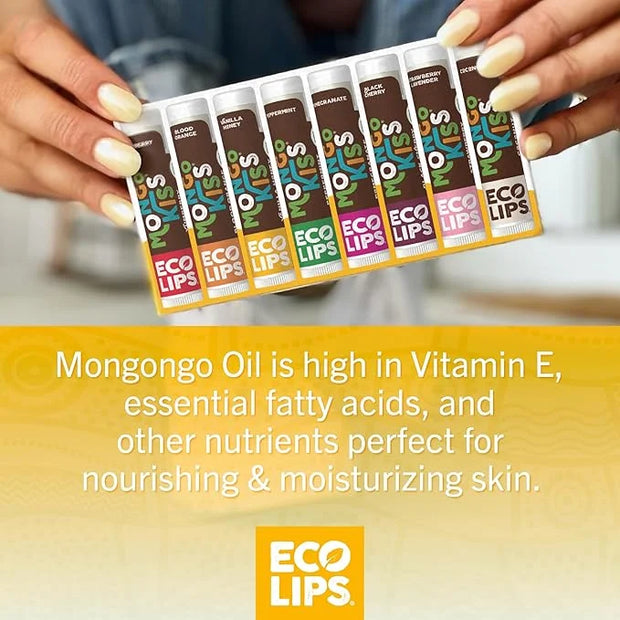 Mongo Kiss USDA Organic Lip Balm Set 8-pack (0.15 oz. each) with Mongongo Oil & Cocoa Butter to Moisturize Chapped Lips | ...