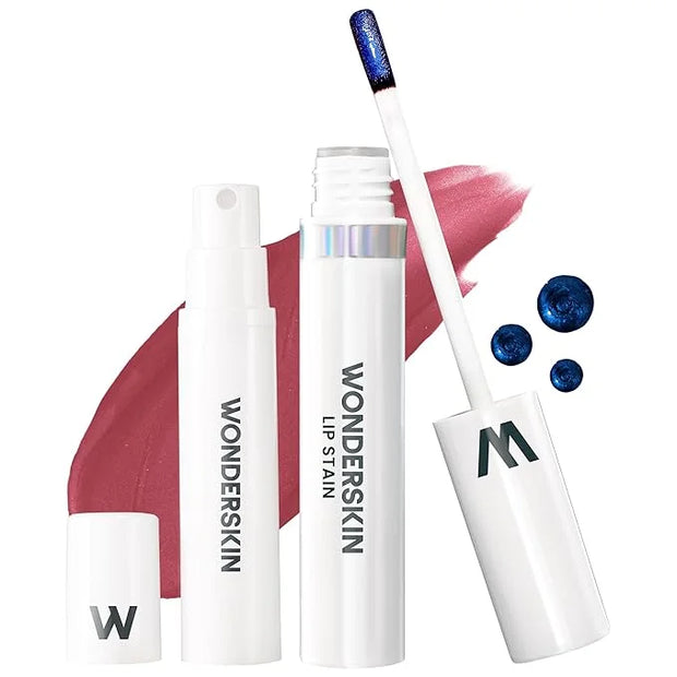 Wonderskin Wonder Blading Lip Stain Peel Off and Reveal Kit - Long Lasting, Waterproof Pink Lip Tint, Transfer Proof Natur...