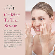 100% PURE Coffee Bean Caffeine Eye Cream Refresh & Hydrate Under Eye Treatment Reduce Puffiness, Dark Circles, Wrinkles wi...