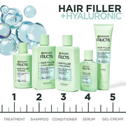 Garnier Fructis Hair Filler Moisture Repair Shampoo and Conditioner Set, Hair Care for Curly, Wavy Hair with Hyaluronic Ac...