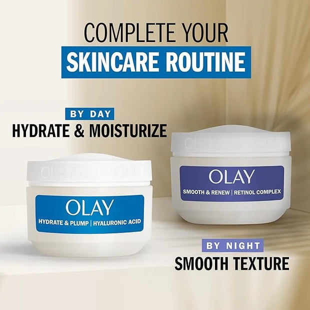 Olay Plump & Hydrate Hyaluronic Gel Face Moisturizer, 2 oz Fragrance Free Hydrating Gel Moisturizer for Dry Skin with Hyal...