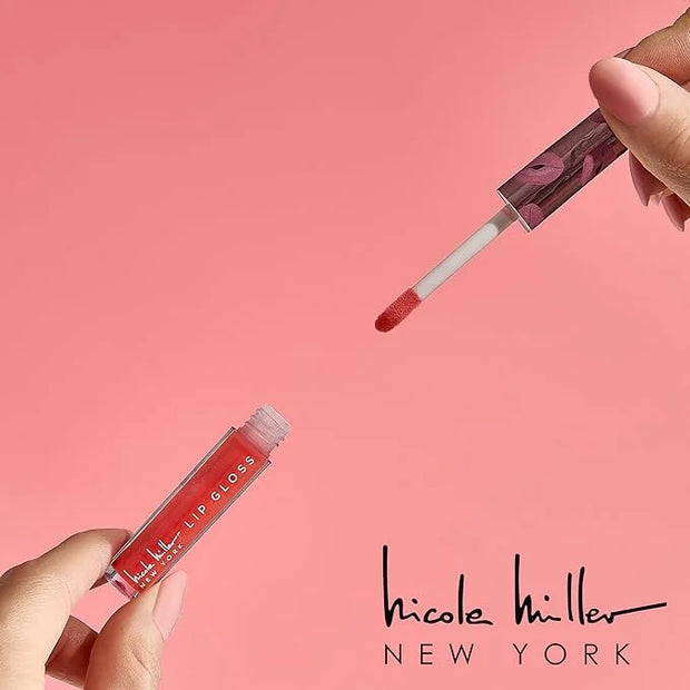 Nicole Miller Lip Gloss Collection Shimmery Glosses for Women and Girls Long Lasting Color Set with Rich Varied Colors, Be...