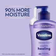 Vaseline Intensive Care Calm Healing Body Lotion 3 count for Dry Skin Made with Ultra-Hydrating Lipids and Lavender Extrac...
