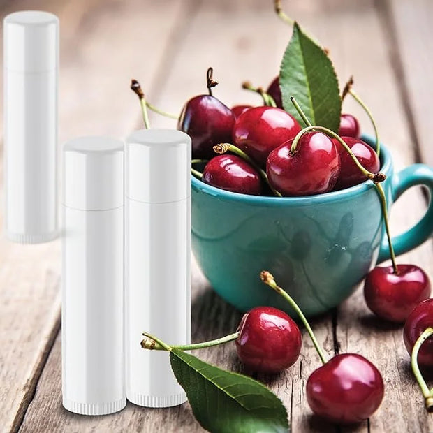 Natural Cherry Lip Balm Bulk, Unlabeled Labels