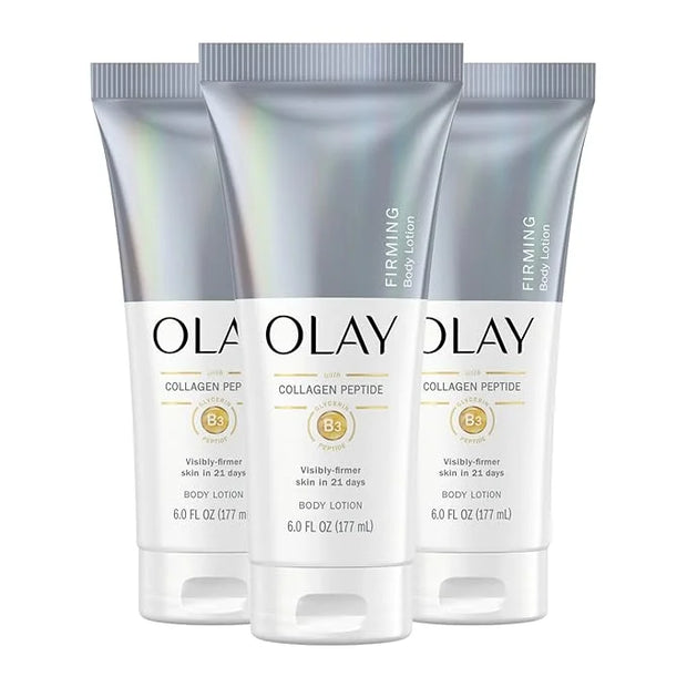 Olay Firming & Hydrating Hand and Body Lotion with Collagen, 6 fl oz Tube (Pack of 3) - Product Image
