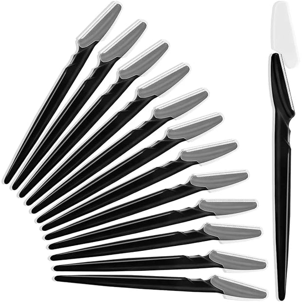 12 Pcs Eyebrow Razors, Face Razors Multipurpose, Exfoliating Dermaplaning Tools, Eyebrow Trimmers Shaver with Safety Cover...
