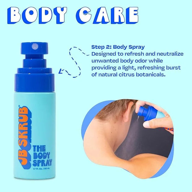 The Junior Travel Trio - Complete Skin Care Set for Kids, Tweens & Teens: Hydrating Body Wash, Refreshing Body Spray, & Ge...
