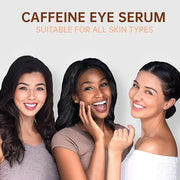 Caffeine Solution 5% + EGCG Eye Serum for Skin Care Caffeine Eye Hyaluronic Acid Reducing Puffiness and Dark Circles, Niac...