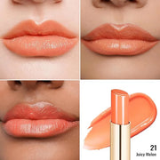 Oulac Shine Orange Lipstick for Women, 2 in 1 Glossy Coral Orange Tinted Lip Balm, Hydrating Lipstick for Dry Lips, Moistu...