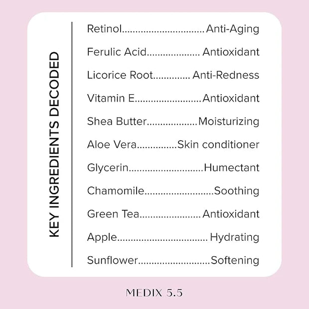 MEDIX Fragrance Free Retinol Body Lotion Crepey Skin Care Treatment | Firming Body & Face Moisturizer | Anti Aging Retinol...