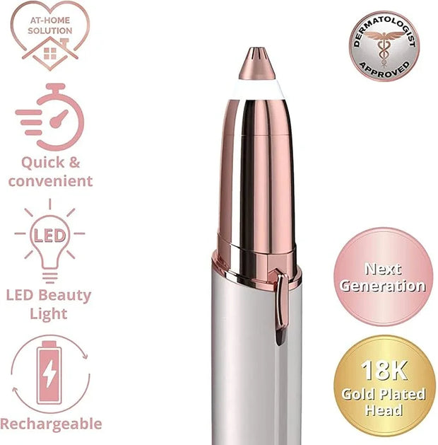 gurelax Eyebrow Hair Remover, Electric Eyebrow Trimmer for Women,Face and Eye Epilator with LED Light for Women Rechargeab...