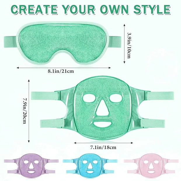 Geyoga Gel Ice Face Eye Mask Cooling Face Eye Masks for Reducing Puffiness, Dark Circles, Redness, Pain Relief, Migraine, ...