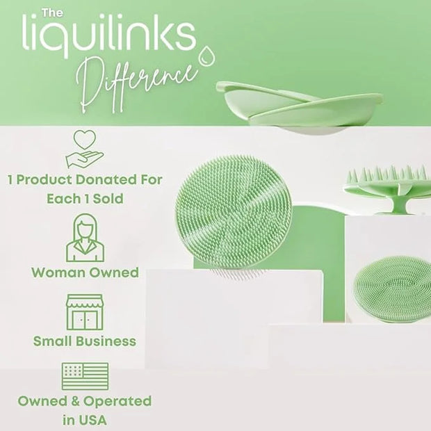 Skincare Essentials Bundle - Silicone Spa Accessories - Beauty Set for Teen Girls (Blush Pink LiquiBands and Face Buffer) ...
