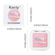 Kaely Pressed Single Eyeshadow Makeup, Pink Shimmer Highly Pigmented Monochrome Eye Shadow Palette, Waterproof Neutral Pow...