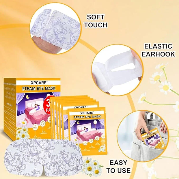 XPCARE 32 Pack Steam Eye Masks for Dry Eyes, SPA Warm Sleep Eye Mask, Disposable Heated Eye Mask for Dark Circles, Puffy E...