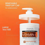 Advanced Clinicals Retinol Body Lotion + Brightening Vitamin C Lotion 2pc Skincare Set For Women & Men | Body Cream & Face...