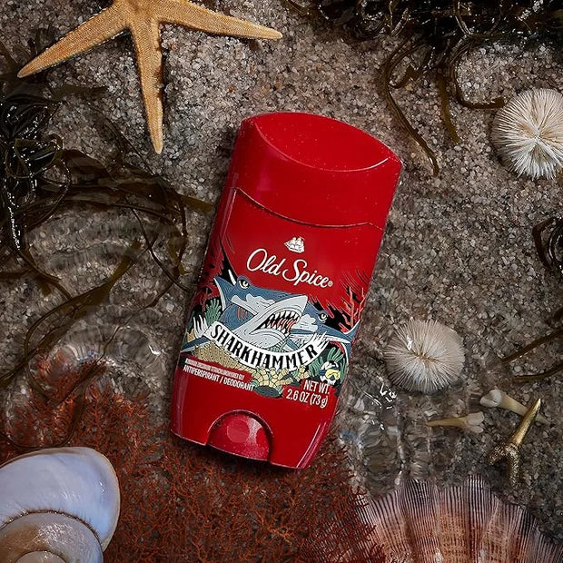 Old Spice Aluminum Free Deodorant for Men, 24/7 Odor Protection, 24/7 Freshness & Lasting Scent, Goes on Clear, Sharkhamme...